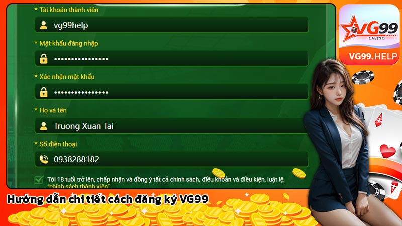 Hướng dẫn chi tiết cách đăng ký VG99