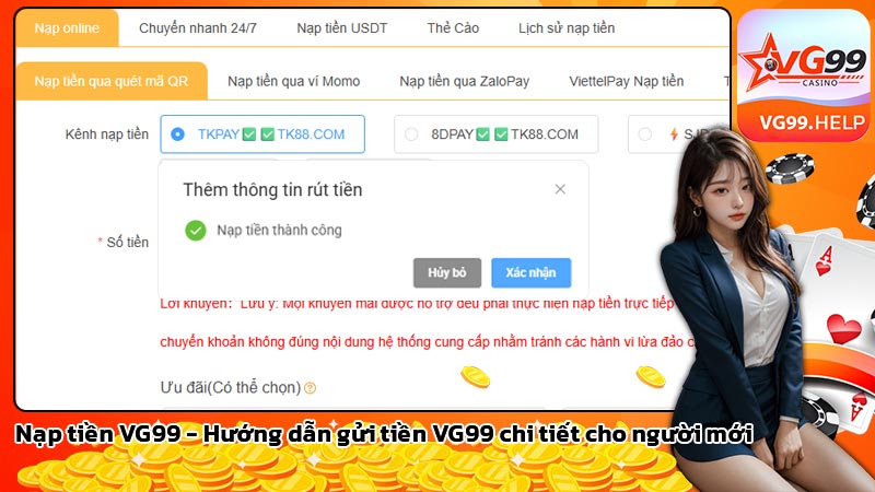 Những mẹo vàng để nạp tiền VG99 không gặp lỗi